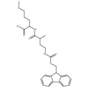 2-[4-({[(9H-fluoren-9-yl)methoxy]carbonyl}amino)-2-methylbutanamido]-5-methoxypentanoic acid结构式