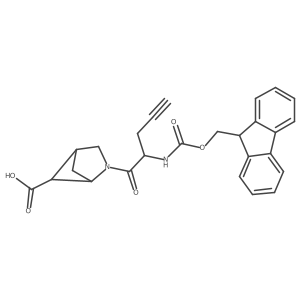2-[2-({[(9H-fluoren-9-yl)methoxy]carbonyl}amino)pent-4-ynoyl]-2-azabicyclo[2.1.1]hexane-5-carboxylic acid Structure