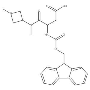 3-({[(9H-fluoren-9-yl)methoxy]carbonyl}amino)-3-[methyl(1-methylazetidin-3-yl)carbamoyl]propanoic acid结构式