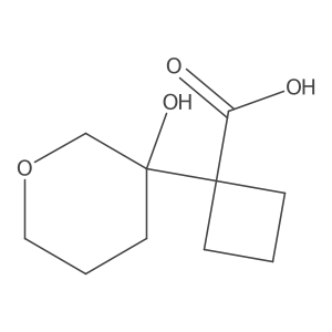 1-(3-Hydroxyoxan-3-yl)cyclobutane-1-carboxylic acid结构式