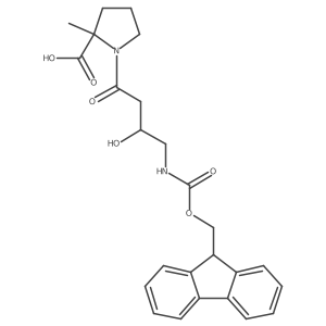 1-[4-({[(9H-fluoren-9-yl)methoxy]carbonyl}amino)-3-hydroxybutanoyl]-2-methylpyrrolidine-2-carboxylic acid结构式