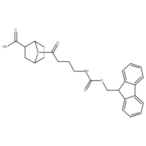 7-[4-({[(9H-fluoren-9-yl)methoxy]carbonyl}amino)butanoyl]-7-azabicyclo[2.2.1]heptane-2-carboxylic acid Structure