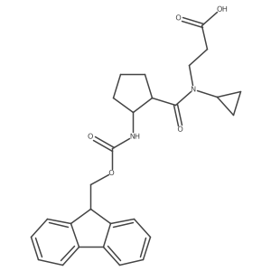 3-{N-cyclopropyl-1-[2-({[(9H-fluoren-9-yl)methoxy]carbonyl}amino)cyclopentyl]formamido}propanoic acid结构式