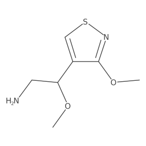 2-Methoxy-2-(3-methoxy-1,2-thiazol-4-yl)ethan-1-amine结构式