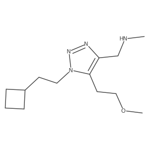 {[1-(2-cyclobutylethyl)-5-(2-methoxyethyl)-1H-1,2,3-triazol-4-yl]methyl}(methyl)amine Structure