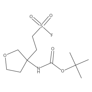 tert-butyl N-{3-[2-(fluorosulfonyl)ethyl]oxolan-3-yl}carbamate结构式
