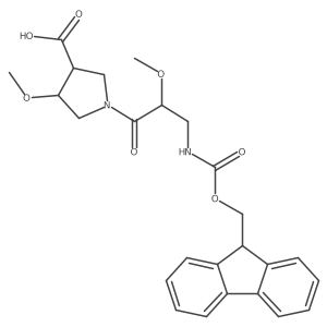 1-[3-({[(9H-fluoren-9-yl)methoxy]carbonyl}amino)-2-methoxypropanoyl]-4-methoxypyrrolidine-3-carboxylic acid Structure