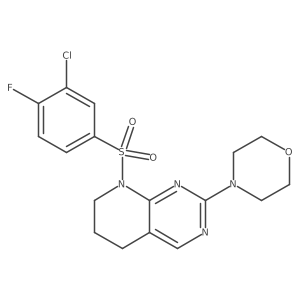 4-(8-((3-Chloro-4-fluorophenyl)sulfonyl)-5,6,7,8-tetrahydropyrido[2,3-d]pyrimidin-2-yl)morpholine Structure