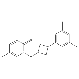 2-{[1-(4,6-Dimethylpyrimidin-2-yl)azetidin-3-yl]methyl}-6-methyl-2,3-dihydropyridazin-3-one Structure