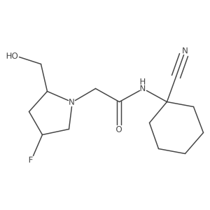 N-(1-Cyanocyclohexyl)-2-[(2S,4S)-4-fluoro-2-(hydroxymethyl)pyrrolidin-1-yl]acetamide Structure