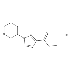 Methyl 1-(piperidin-3-yl)-1H-pyrazole-3-carboxylate hydrochloride结构式