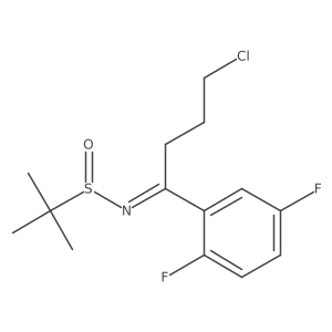 2-Propanesulfinamide, N-[4-chloro-1-(2,5-difluorophenyl)butylidene]-2-methyl-, [S(S)]- Structure