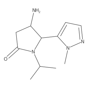 4-amino-5-(1-methyl-1H-pyrazol-5-yl)-1-(propan-2-yl)pyrrolidin-2-one结构式