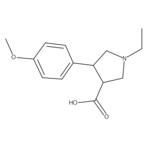 1-Ethyl-4-(4-methoxyphenyl)pyrrolidine-3-carboxylic acid Structure