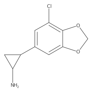 rac-(1R,2S)-2-(7-chloro-1,3-dioxaindan-5-yl)cyclopropan-1-amine Structure