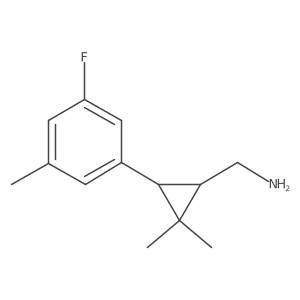 rac-[(1R,3R)-3-(3-fluoro-5-methylphenyl)-2,2-dimethylcyclopropyl]methanamine结构式