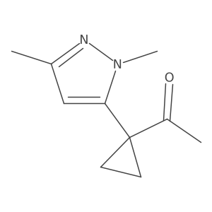 1-[1-(1,3-dimethyl-1H-pyrazol-5-yl)cyclopropyl]ethan-1-one结构式
