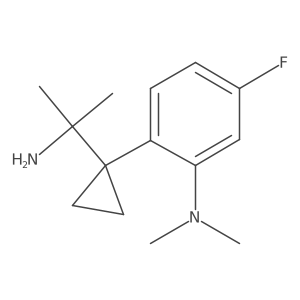 2-[1-(2-aminopropan-2-yl)cyclopropyl]-5-fluoro-N,N-dimethylaniline结构式