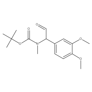tert-butyl N-[1-(3,4-dimethoxyphenyl)-2-oxoethyl]-N-methylcarbamate Structure
