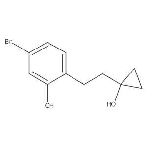 5-Bromo-2-[2-(1-hydroxycyclopropyl)ethyl]phenol Structure