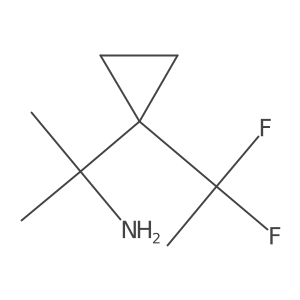 2-[1-(1,1-Difluoroethyl)cyclopropyl]propan-2-amine结构式