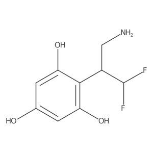 2-(3-Amino-1,1-difluoropropan-2-yl)benzene-1,3,5-triol结构式