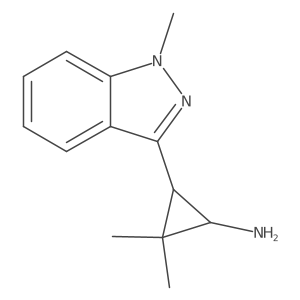 2,2-dimethyl-3-(1-methyl-1H-indazol-3-yl)cyclopropan-1-amine结构式