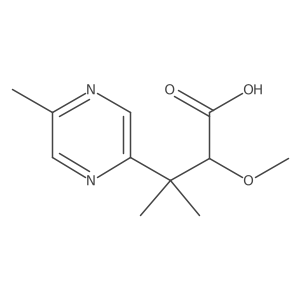 2-Methoxy-3-methyl-3-(5-methylpyrazin-2-yl)butanoic acid结构式