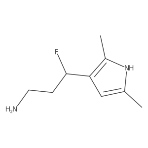 3-(2,5-dimethyl-1H-pyrrol-3-yl)-3-fluoropropan-1-amine Structure