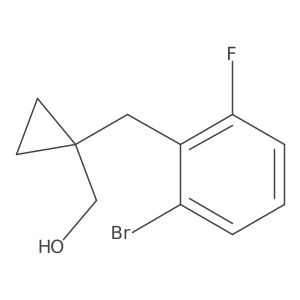 {1-[(2-Bromo-6-fluorophenyl)methyl]cyclopropyl}methanol Structure