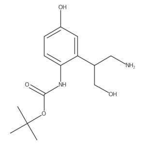 tert-butyl N-[2-(1-amino-3-hydroxypropan-2-yl)-4-hydroxyphenyl]carbamate Structure
