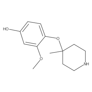 3-Methoxy-4-[(4-methylpiperidin-4-yl)oxy]phenol结构式