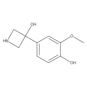 3-(4-Hydroxy-3-methoxyphenyl)azetidin-3-ol结构式