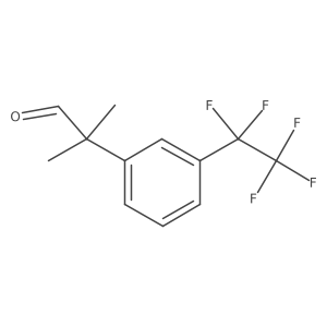 2-Methyl-2-[3-(pentafluoroethyl)phenyl]propanal结构式