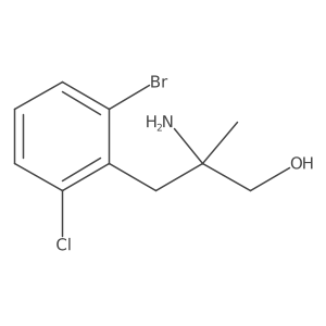2-Amino-3-(2-bromo-6-chlorophenyl)-2-methylpropan-1-ol结构式