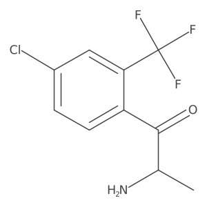 2-Amino-1-[4-chloro-2-(trifluoromethyl)phenyl]propan-1-one结构式
