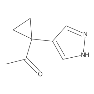 1-[1-(1H-pyrazol-4-yl)cyclopropyl]ethan-1-one结构式