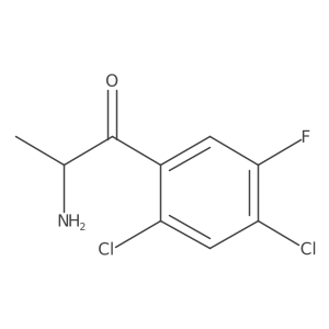 2-Amino-1-(2,4-dichloro-5-fluorophenyl)propan-1-one结构式