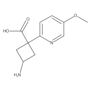 3-Amino-1-(5-methoxypyridin-2-yl)cyclobutane-1-carboxylic acid Structure