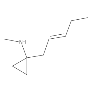 N-methyl-1-(pent-2-en-1-yl)cyclopropan-1-amine结构式