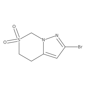2-Bromo-4,5-dihydro-7H-pyrazolo[1,5-c][1,3]thiazine 6,6-dioxide结构式