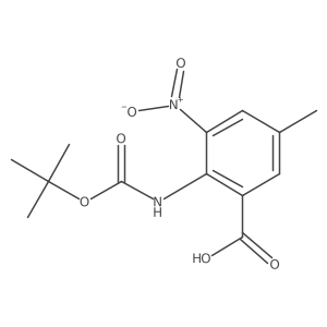 2-{[(Tert-butoxy)carbonyl]amino}-5-methyl-3-nitrobenzoic acid结构式