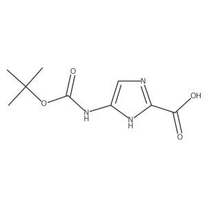 4-{[(tert-butoxy)carbonyl]amino}-1H-imidazole-2-carboxylic acid结构式