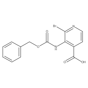 2-Bromo-3-(phenylmethoxycarbonylamino)pyridine-4-carboxylic acid结构式