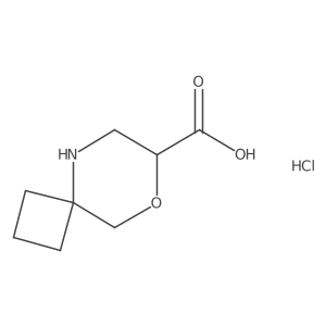8-Oxa-5-azaspiro[3.5]nonane-7-carboxylic acid;hydrochloride Structure