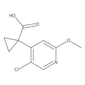 1-(5-Chloro-2-methoxypyridin-4-yl)cyclopropane-1-carboxylic acid结构式