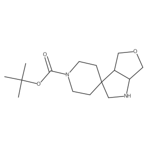 Tert-butyl (3aR,6aS)-spiro[1,2,3a,4,6,6a-hexahydrofuro[3,4-b]pyrrole-3,4'-piperidine]-1'-carboxylate结构式
