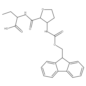 (2S)-2-{[3-({[(9H-fluoren-9-yl)methoxy]carbonyl}amino)oxolan-2-yl]formamido}butanoic acid结构式