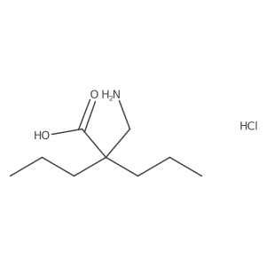 2-(Aminomethyl)-2-propylpentanoic acid;hydrochloride Structure