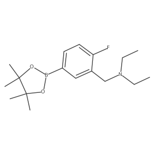 Diethyl [2-fluoro-5-(4,4,5,5-tetramethyl-[1,3,2]dioxaborolan-2-yl)benzyl]amine结构式